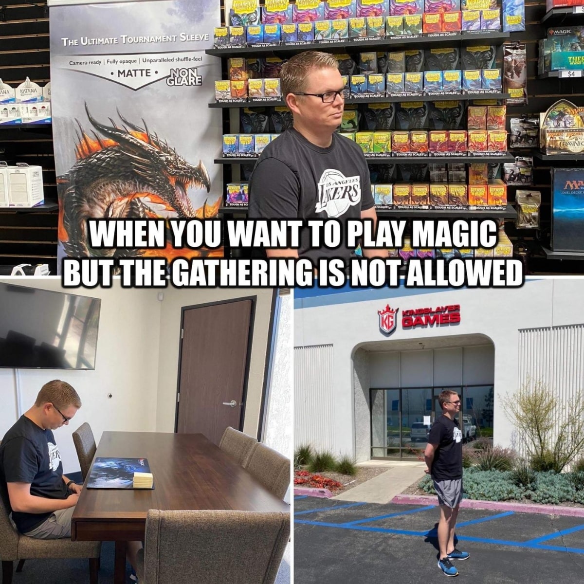 when you want to play magic but the gathering is not allowed